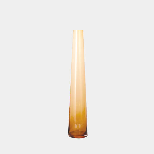 Pepperanne Glass Tower Vase-Amber
