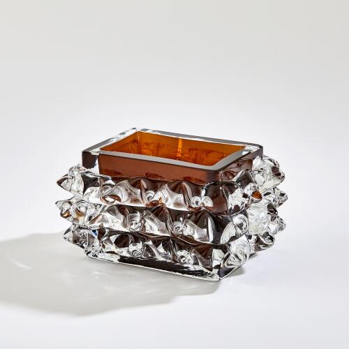 Porcupine Vase-Dark Amber
