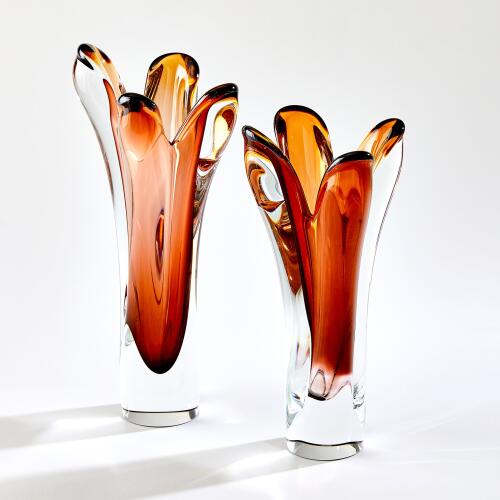 Iris Vase-Dark Amber