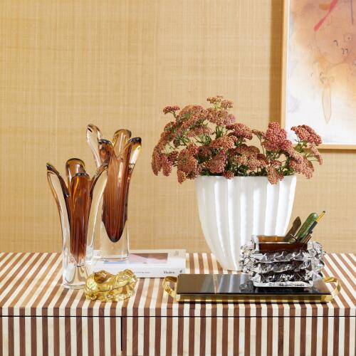 Iris Vase-Dark Amber