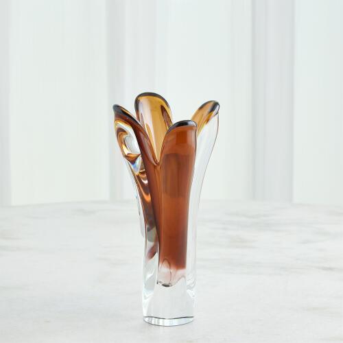 Iris Vase-Dark Amber