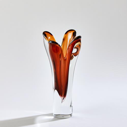 Iris Vase-Dark Amber