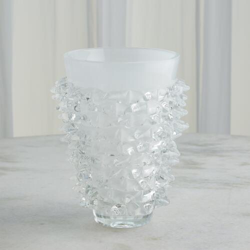 Porcupine Vase-White-Tall