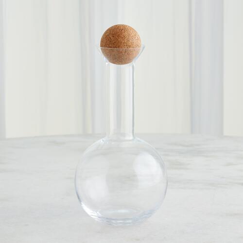 Chemistry Round Decanter w/Cork Stopper