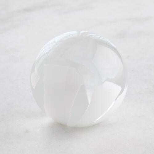 Glass Flakes Orb Paperweight