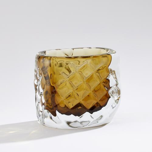 Quilted Vase-Moss Green