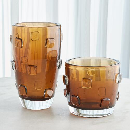 Ingot Vase-Amber