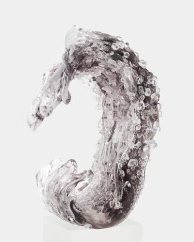 Miniature Tidal Wave Sculpture-Gray