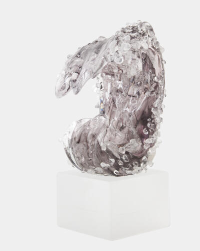 Miniature Tidal Wave Sculpture-Gray