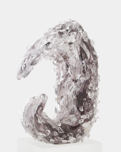 Miniature Tidal Wave Sculpture-Gray