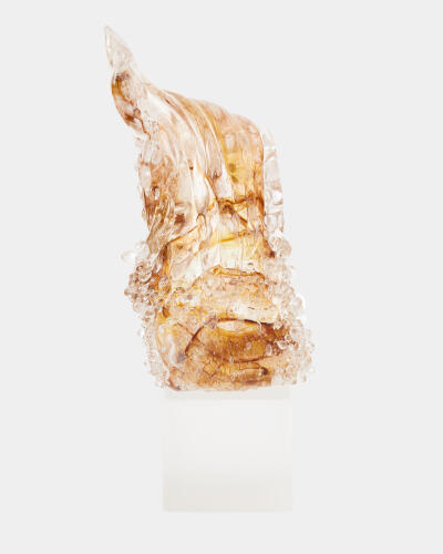 Miniature Tidal Wave Sculpture-Brown