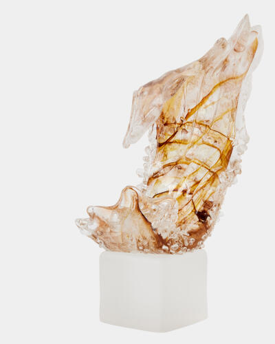 Miniature Tidal Wave Sculpture-Brown