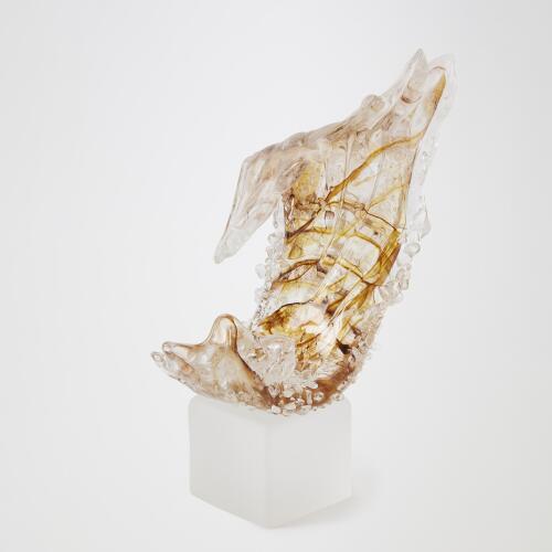 Miniature Tidal Wave Sculpture-Brown