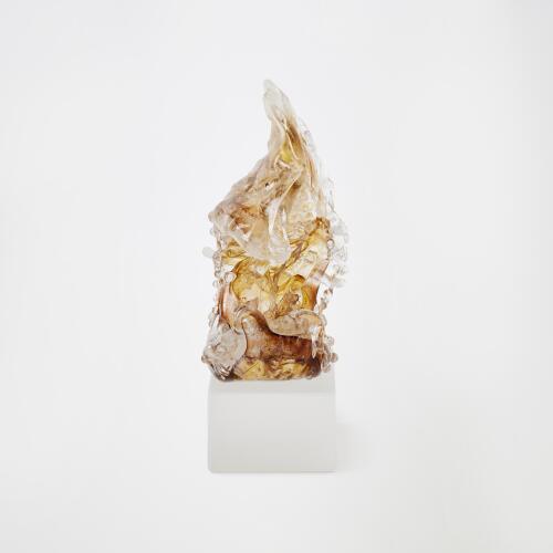 Miniature Tidal Wave Sculpture-Brown