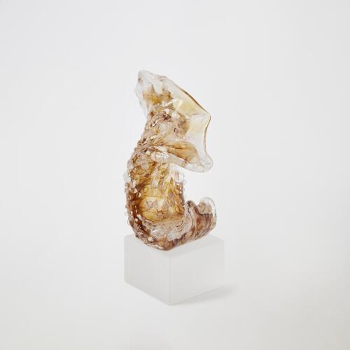 Miniature Tidal Wave Sculpture-Brown