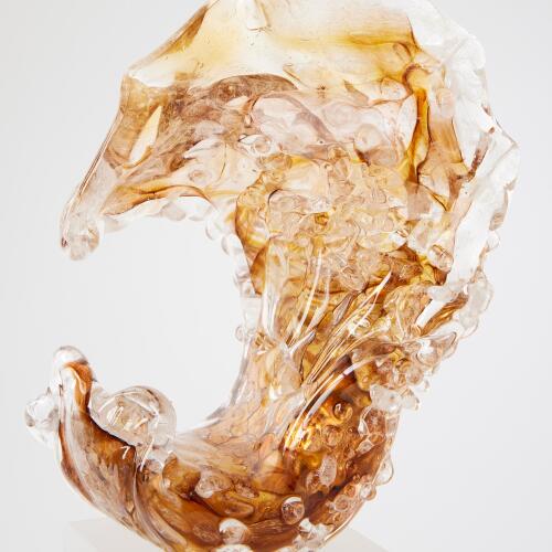 Miniature Tidal Wave Sculpture-Brown