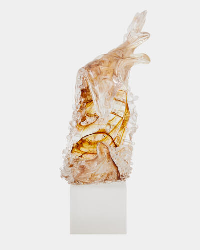 Miniature Tidal Wave Sculpture-Brown