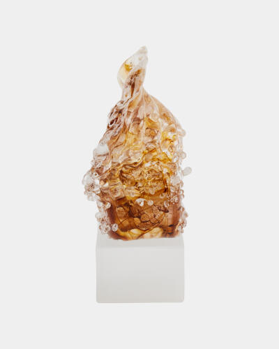 Miniature Tidal Wave Sculpture-Brown