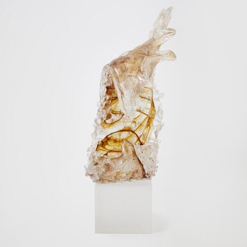 Miniature Tidal Wave Sculpture-Brown