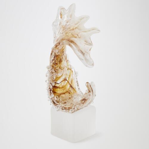 Miniature Tidal Wave Sculpture-Brown