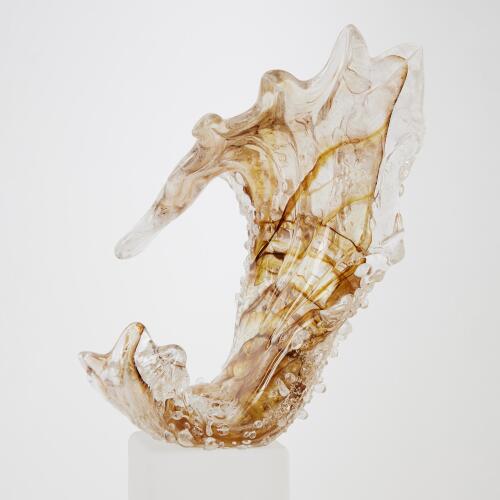 Miniature Tidal Wave Sculpture-Brown