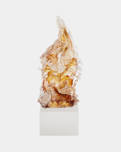 Miniature Tidal Wave Sculpture-Brown