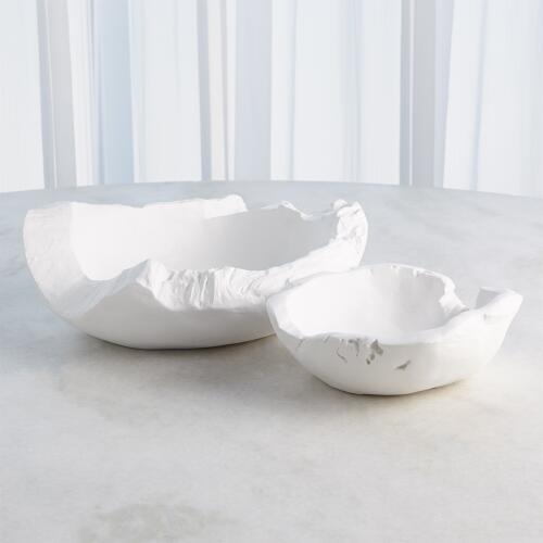 Faux Timber Bowl-Matte White