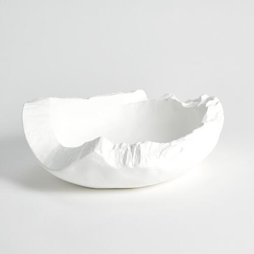 Faux Timber Bowl-Matte White