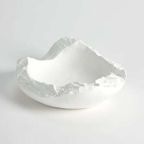 Faux Timber Bowl-Matte White