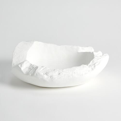 Faux Timber Bowl-Matte White