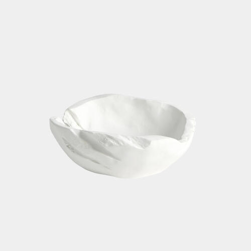 Cobble Faux Timber Bowl-Matte White