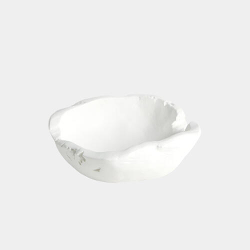 Cobble Faux Timber Bowl-Matte White