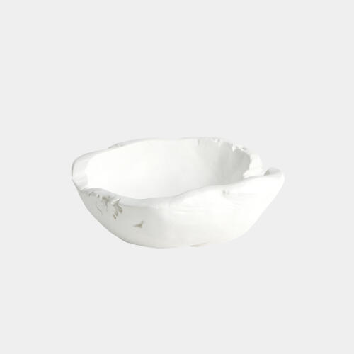 Cobble Faux Timber Bowl-Matte White