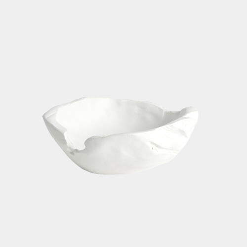 Cobble Faux Timber Bowl-Matte White