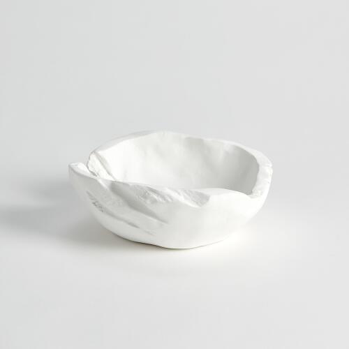 Faux Timber Bowl-Matte White