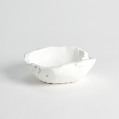 Faux Timber Bowl-Matte White