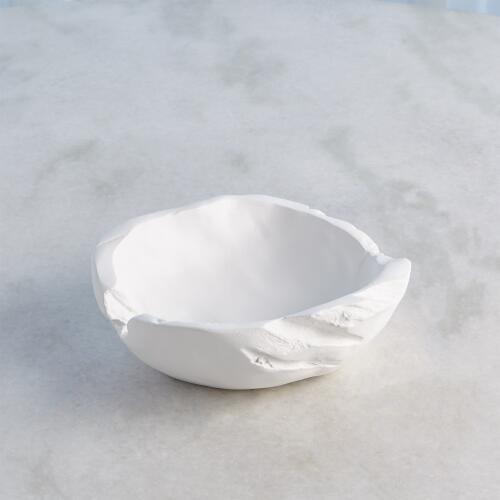 Faux Timber Bowl-Matte White