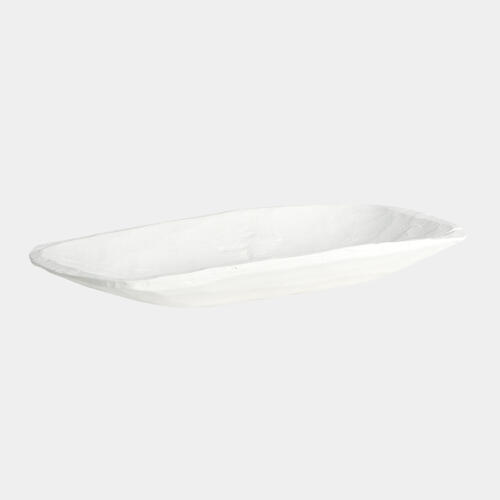 Cobble Faux Timber Bowl-Matte White