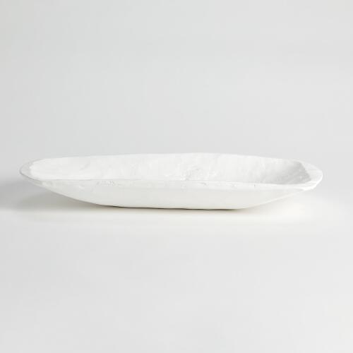 Faux Timber Bowl-Matte White