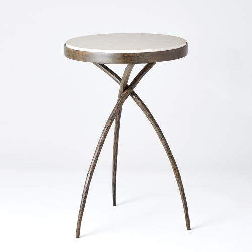 Tripod Table w/Grey Marble Top