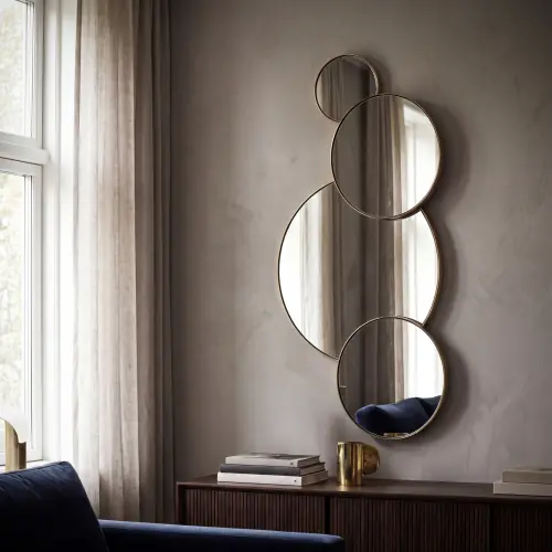 Molecular Mirror-4-Brass
