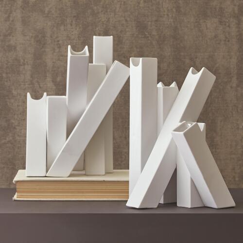 Collage Vase-Matte White