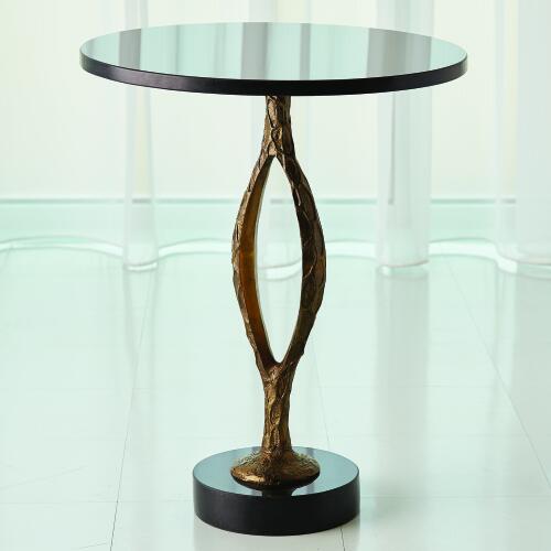 Pod Accent Table-Antique Gold