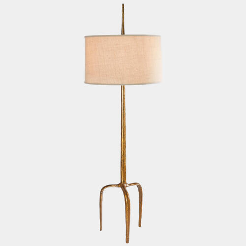 Riley Floor Lamp-Gold Leaf