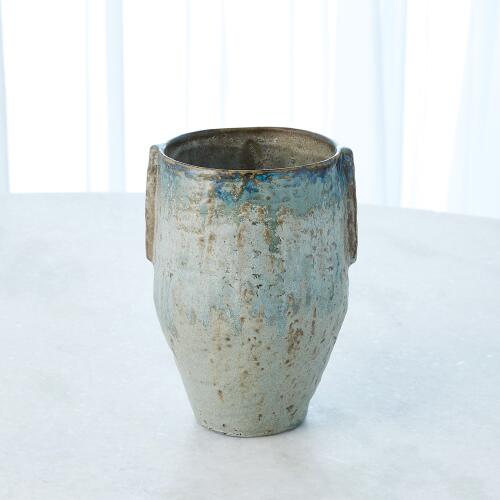 Pinch Pot Vase-Reactive Seafoam