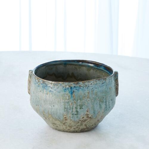 Pinch Pot Planter-Reactive Seafoam