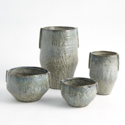 Pinch Pot Planter-Reactive Seafoam