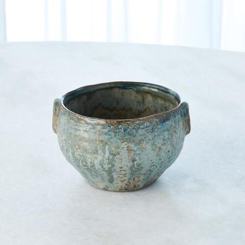 Pinch Pot Planter-Reactive Seafoam