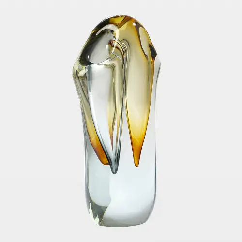 Duet Vase-Amber/Gray