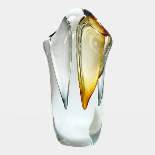 Duet Vase-Amber/Gray